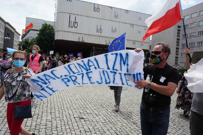 Katowice. Manifestacja narodowców 