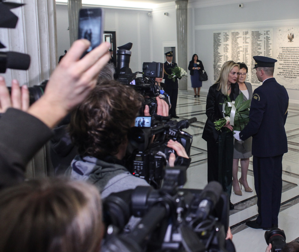 Sharon Stone odwiedziła Sejm