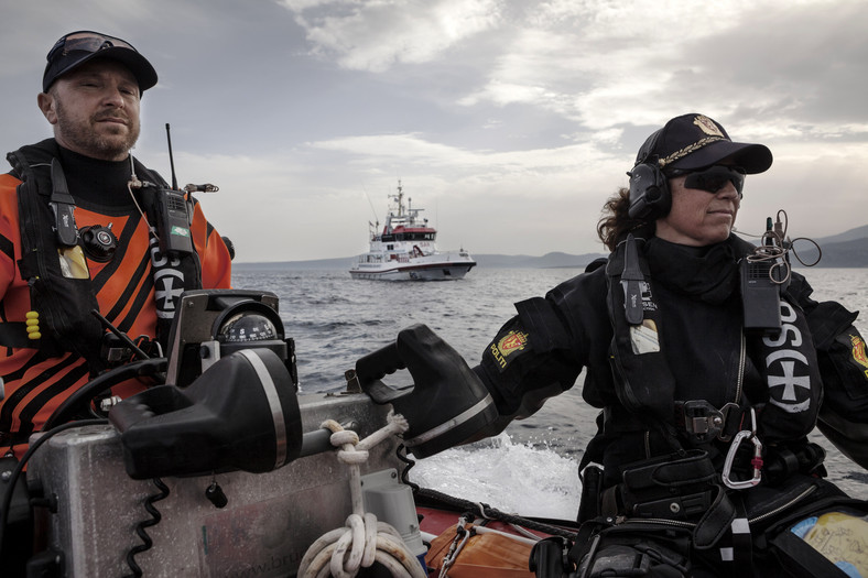 Norwescy ratownicy w ramach misji Frontexu patrolują okolice greckich wysp na Morzu Śródziemnym