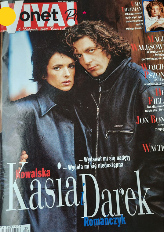 Kasia Kowalska i Dariusz Romańczyk na okładce "Vivy", 2000 r.