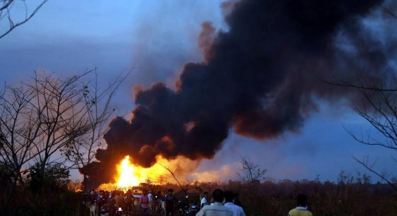 Incendie d'un puits de Gaz à Ngadiaga (Thiès)