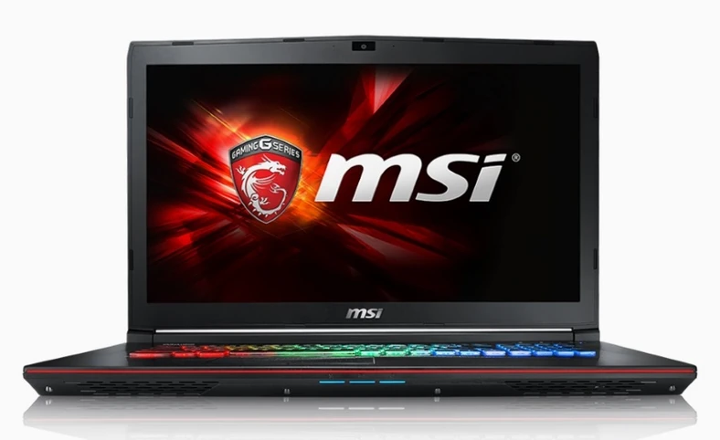 MSI GE72 Apache Pro wyposażony jest w efektowną, wielokolorowo podświetlaną klawiaturę