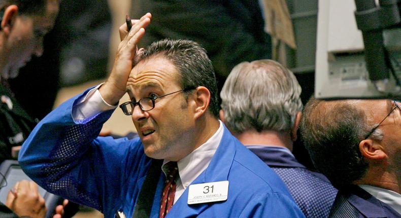 stock trader panics