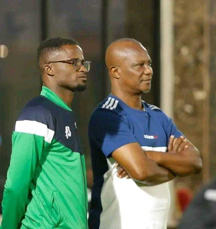 Sudan head coach Kwasi Appiah and assistant coach Ignatius Osei Fosu