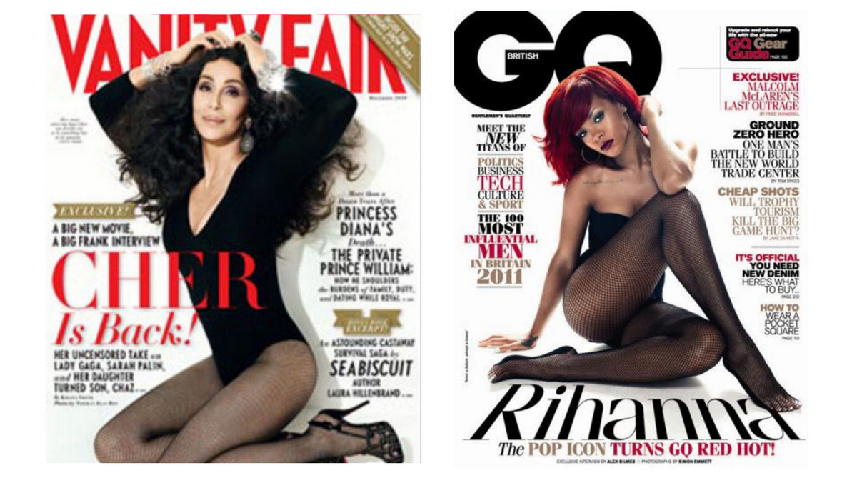 Styczniowa okładka magazynu "GQ" jest bardzo podobna do grudniowego wydania "Vanity Fair". Różni je przede wszystkim... wiek bohaterek.