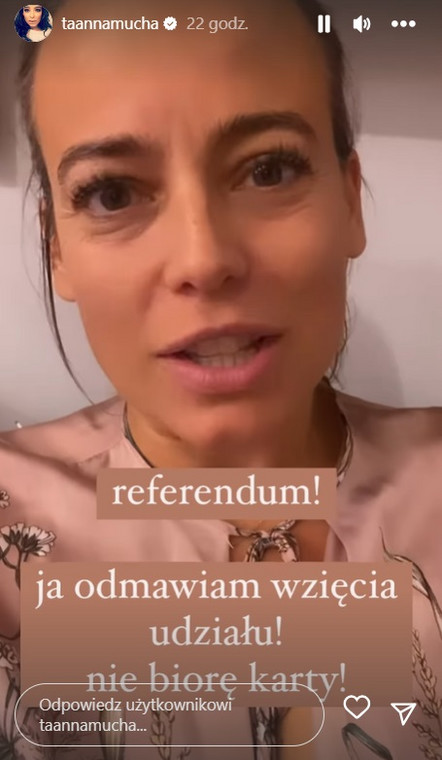 Anna Mucha o referendum