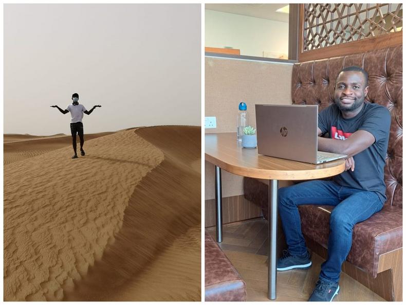 Osei Kojo Enoch, un bloguero de 35 años de Ghana, recibió visas de nómada digital para Dubai y Malta.