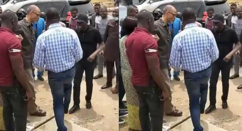 Video shows Nigerian officials shaking feet instead of hands to avoid Coronavirus (video)