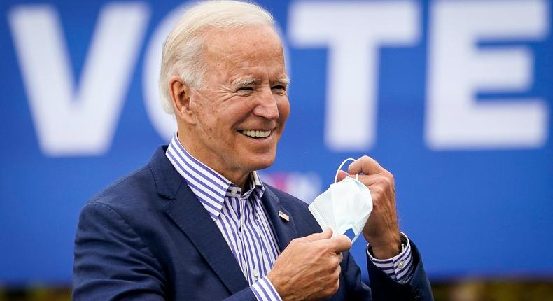 Joe Biden is confident of a victory [Drew Angerer/Getty Images]