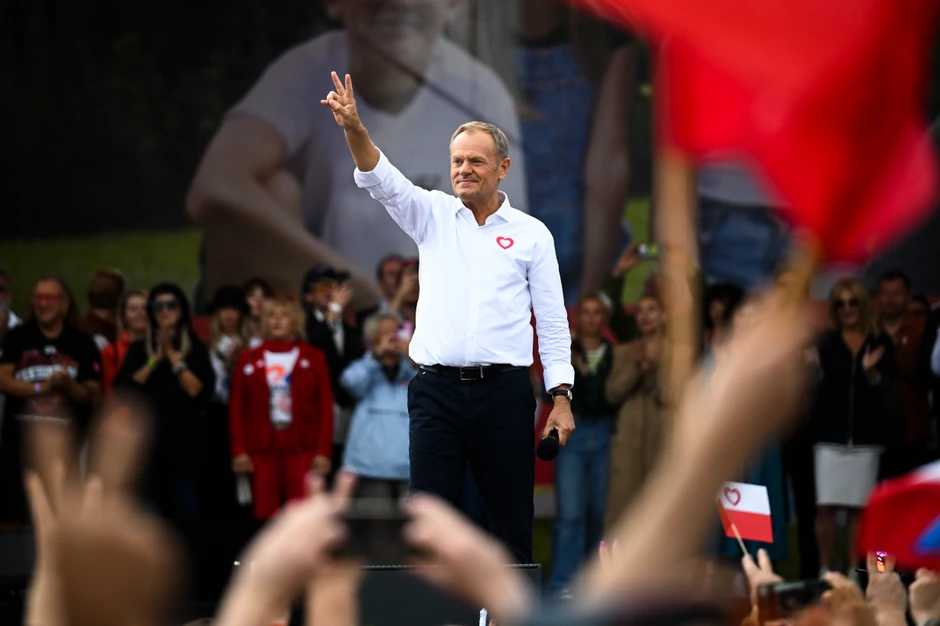 Donald Tusk na protestu u Varšavi