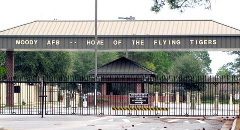 Entrance of the Moody Airforce Base.