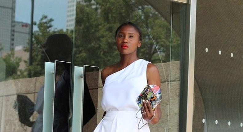 Ranti Onayemi of Ranti in Review is chic in white