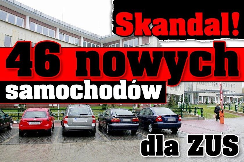 Skandal! 46 nowych samochodów dla ZUS