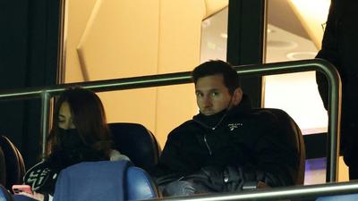 Lionel Messi watching the win against Brest from the stands Creator: Thomas COEX