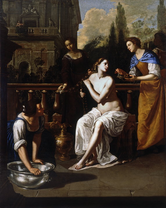 Artemisia Gentileschi, "David and Bathsheba" ("Dawid i Batszeba", ok. 1636-7)
