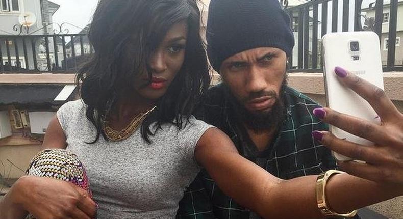 Eva and Phyno taking a selfie