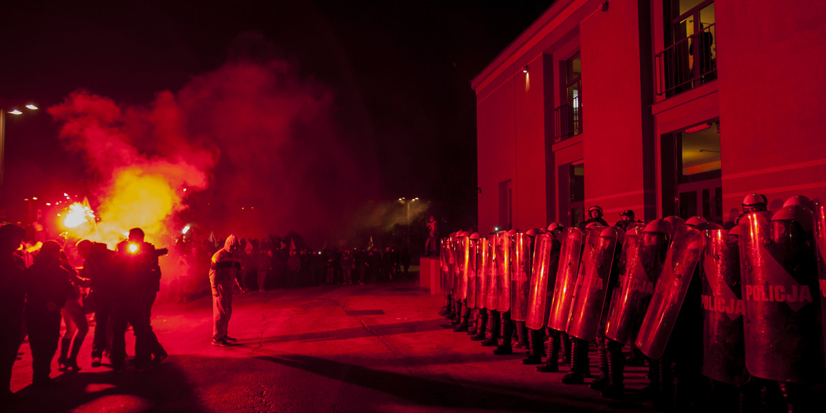 Demonstracja górników