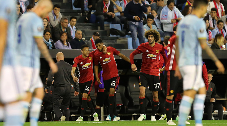 Marcus Rashford (19) góljával tudtak 1-0-ra nyerni/Fotó:AFP