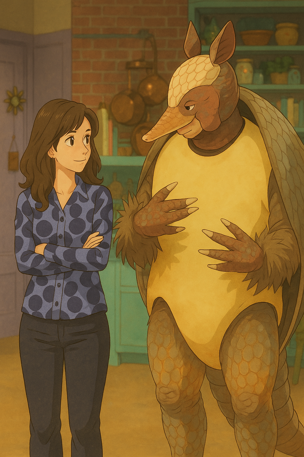 Ross v kostýme pásavca.