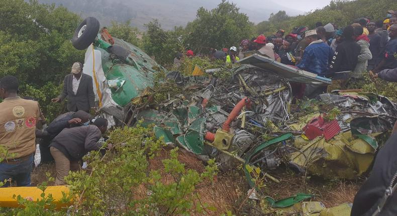 2 dead as plane carrying KCPE Exams crashes (Photos)
