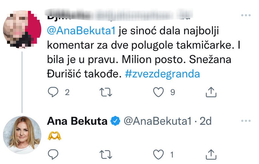 Ana Bekuta - Tviter
