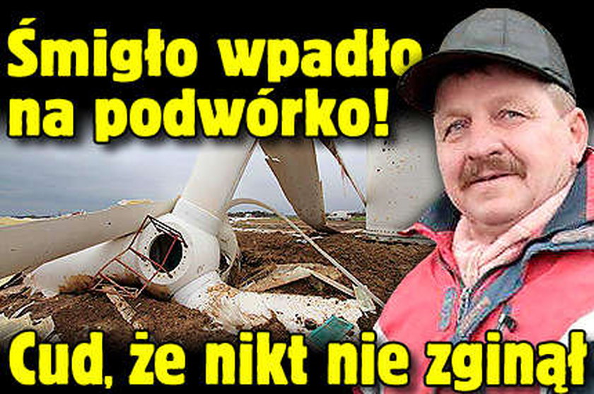 Śmigło wpadło do ogródka!