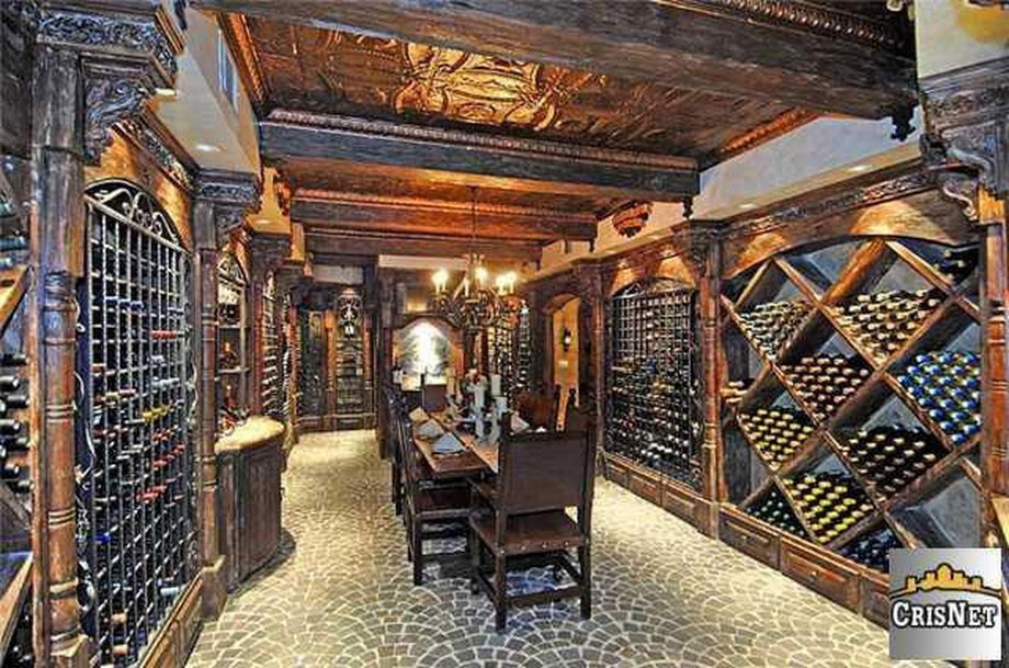 A cavernous wine cellar.