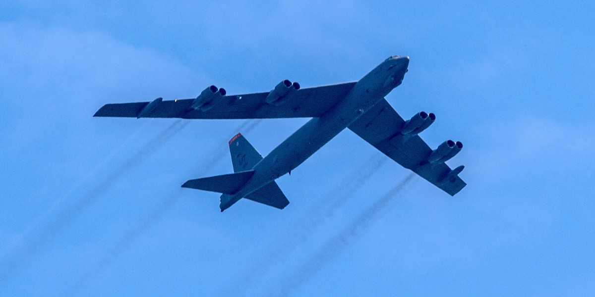 Bombowiec B-52 nad Polską. Boeing tankował nad Drawskiem i Chojnicami