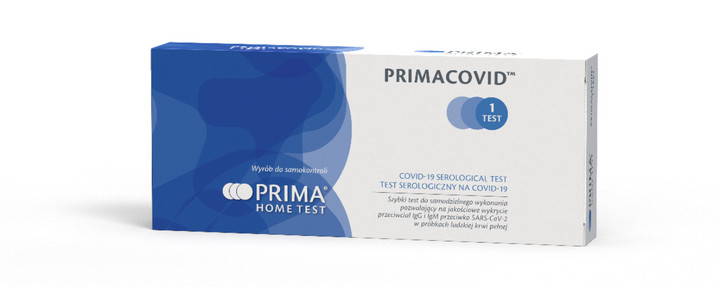 Primacovid, test na przeciwciała SARS-CoV-2, 19,99 zł/ 1 opak.  