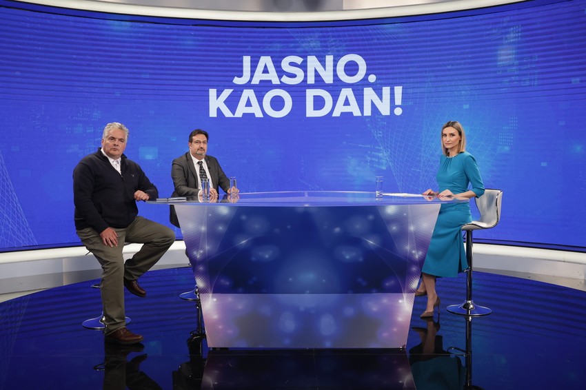 emisija "Jasno. Kao dan!", gosti: Vladimir Gajić i Aris Movsesijan