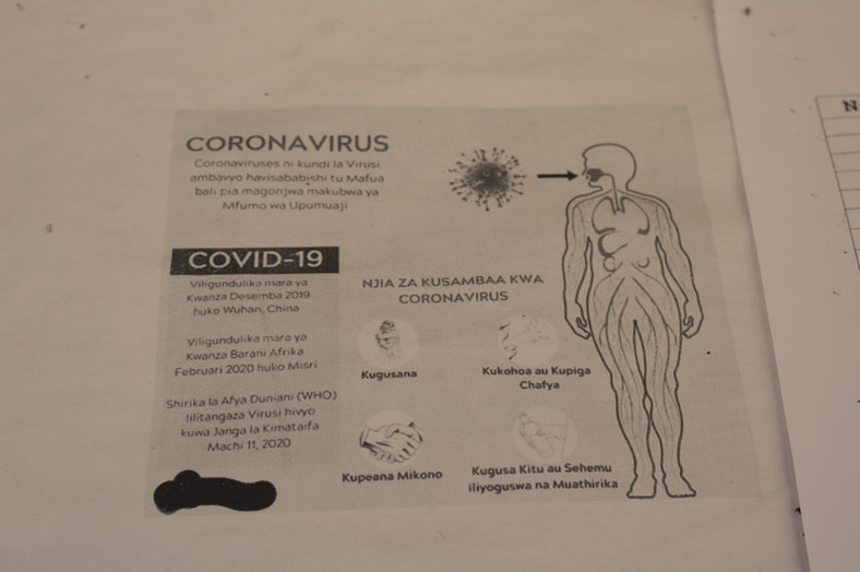 Ulotka dot. koronawirusa