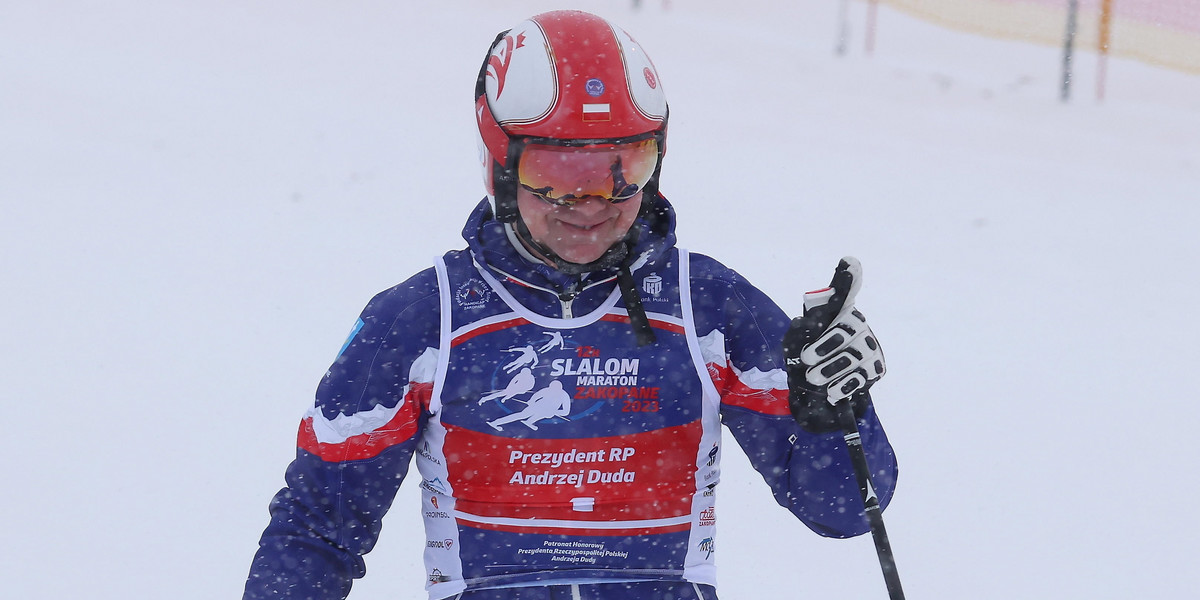 Prezydent Andrzej Duda wziął w sobotę udział w narciarskiej imprezie w Zakopanem.