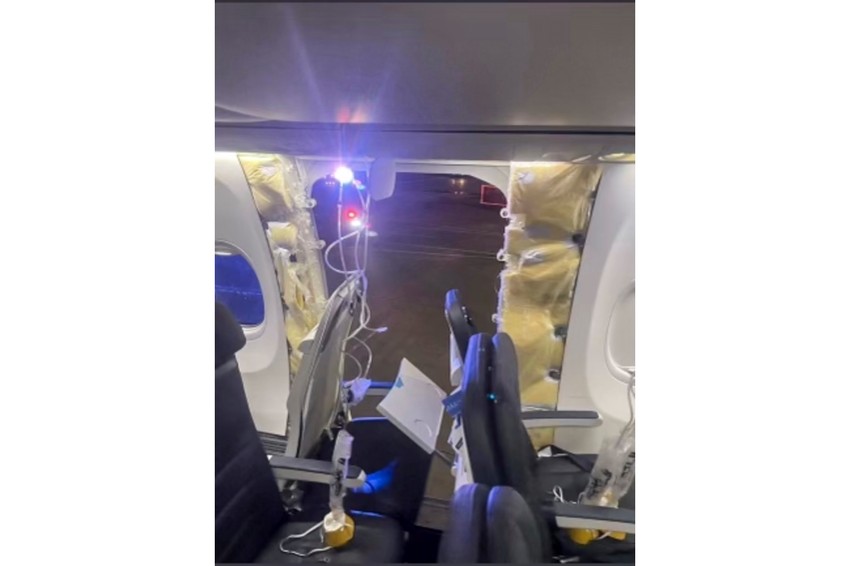 Letelica "Aljaske erlajnsa" na letu iz Portlanda