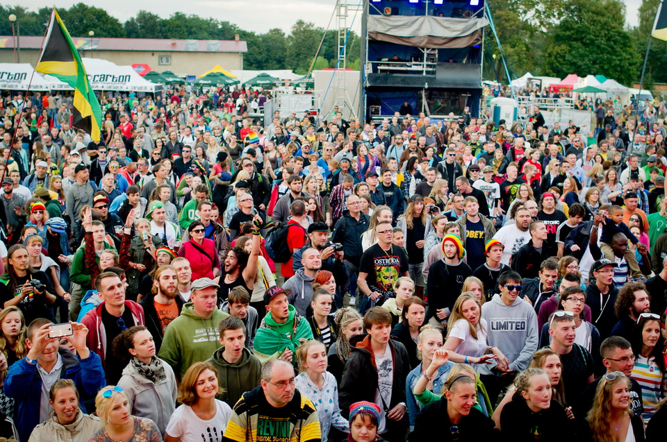 Publiczność drugiego dnia Ostróda Reggae Festival 2014