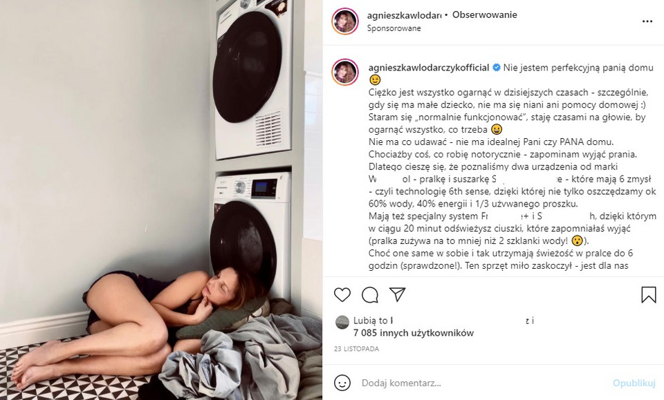 Agnieszka Włodarczyk na Instagramie