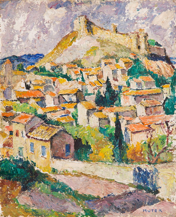Mela Muter, "Pejzaż z Villeneuve-lès-Avignon" (lata 40. XX w.)