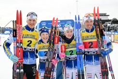 PŚ w biegach. Szwedzi wygrali sztafetę mieszaną, Polacy na 16. miejscu