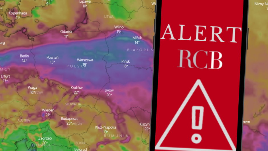 Alert RCB dla Polski. Nadchodzą groźne wichury i burze