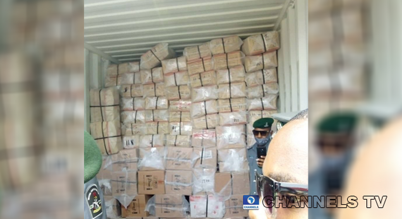 Container laden with Tramadol, codeine seized by police in Lagos (ChannelsTV)