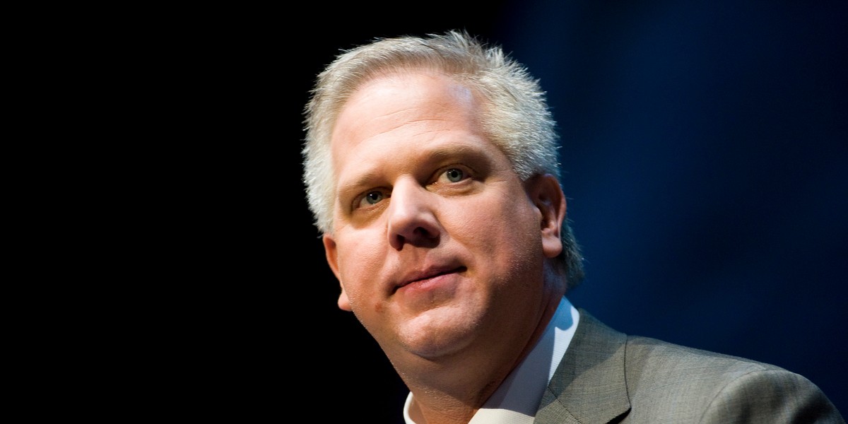 Glenn Beck speaks during the National Rifle Association's 139th annual meeting in Charlotte, North Carolina on May 15, 2010.