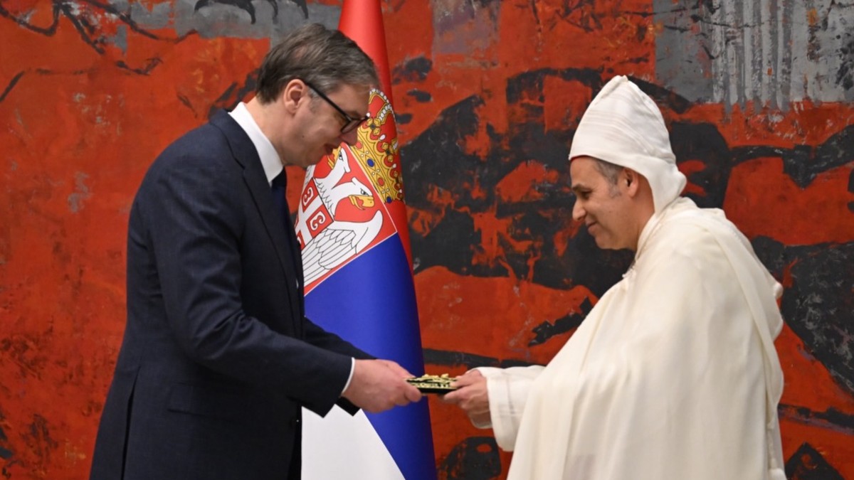 Aleksandar Vučić i ambasador Kraljevine Maroko