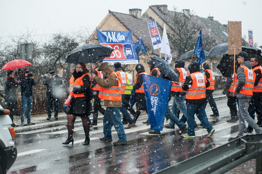 Protest w Mianowicach 