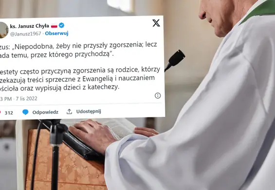 Ksiądz uderza w rodziców dzieci rezygnujących z religii. "Są przyczyną zgorszenia"