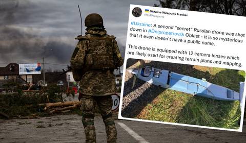 Tajny rosyjski dron zestrzelony przez ukraińską armię. Oficjalnie nigdy nie istniał