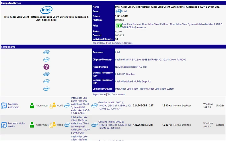 Intel Alder Lake-S