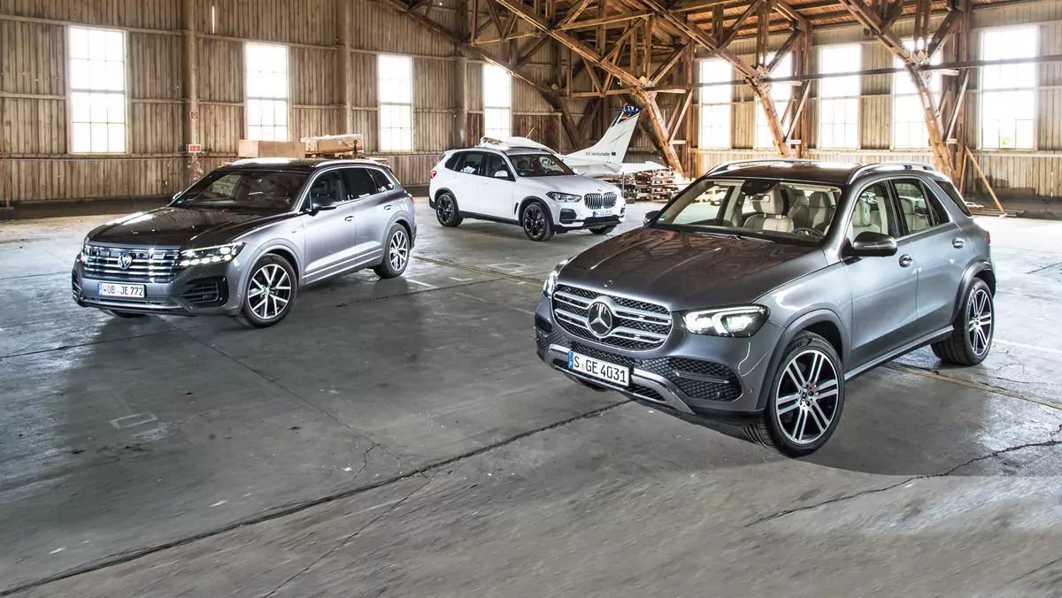 3 luksusowe SUV-y: BMW X5, Mercedes GLE i VW Touareg