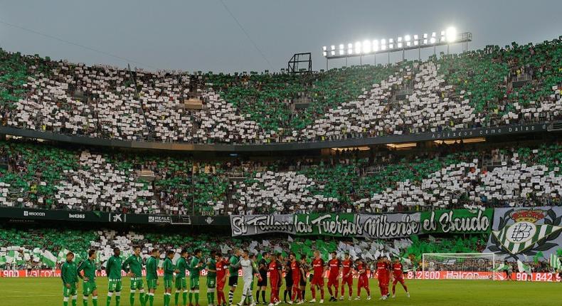 The Benito Villamarin stadium before the derby between Betis and Sevilla earlier this season