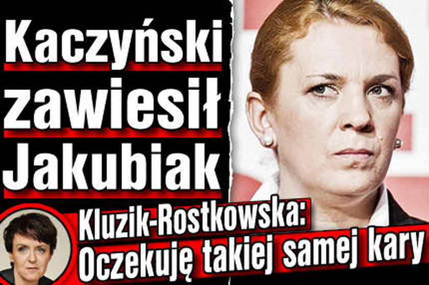 Kaczyński zawiesił Jakubiak!