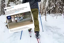 Biegają na nartach po ulicach Helsinek. Służby nie nadążają z odśnieżaniem 