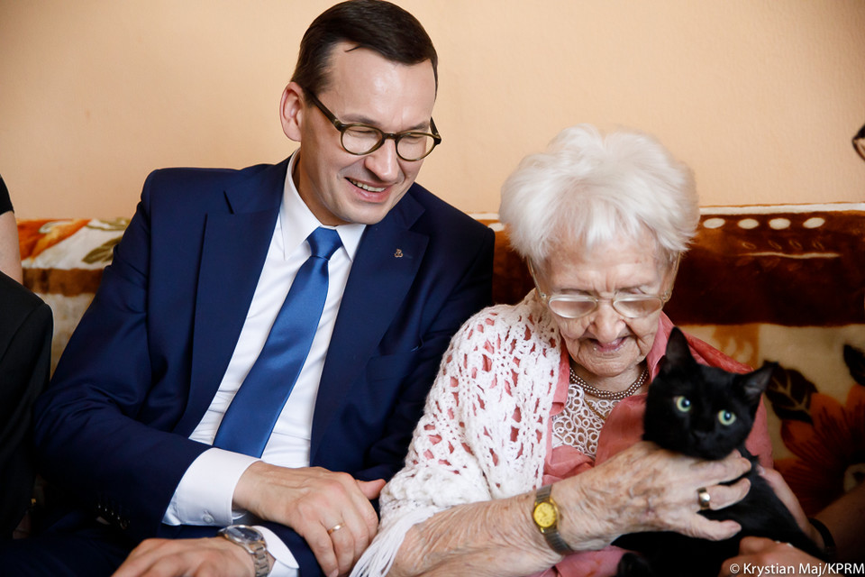 Mateusz Morawiecki u pani Tekli